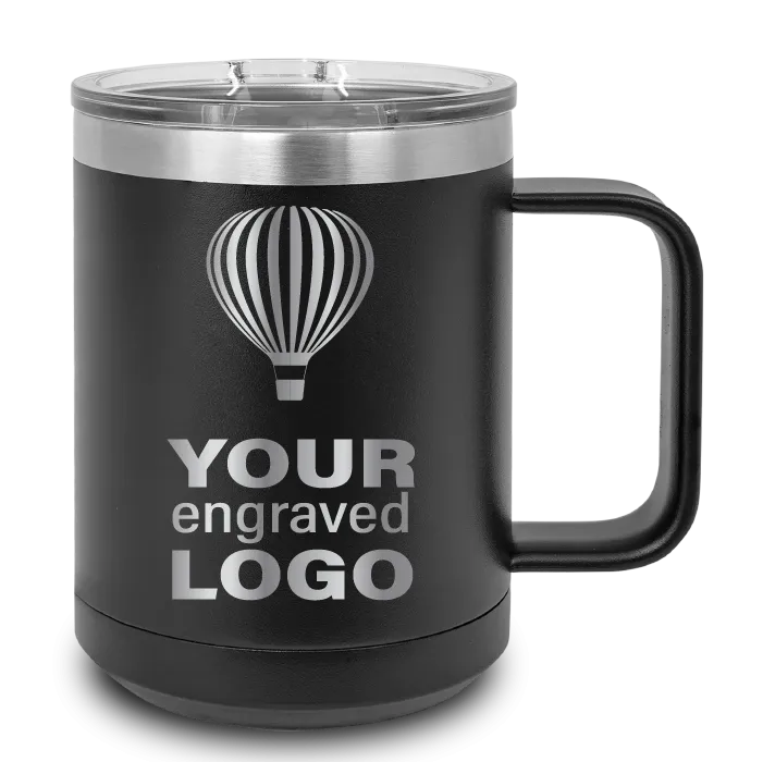 15 oz Handled Insulated Mug -Mix & Match- Bulk Wholesale Personalized Engraved or Full Color Print Logo