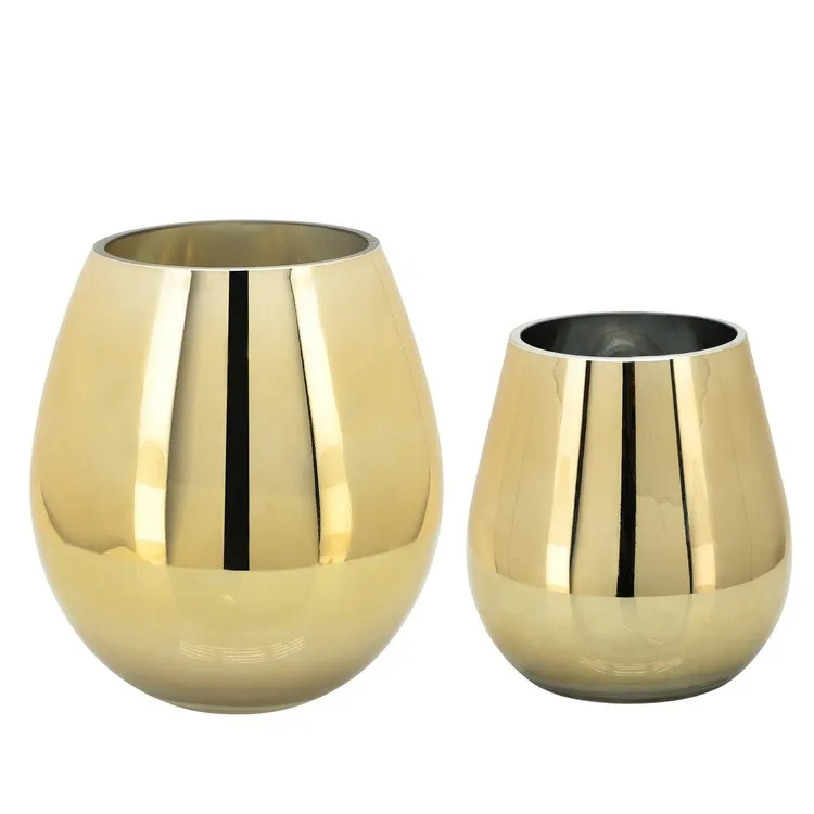 6" Metallic Glass Vase - Gold