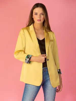 Acetate Jacket with Contrast Lining