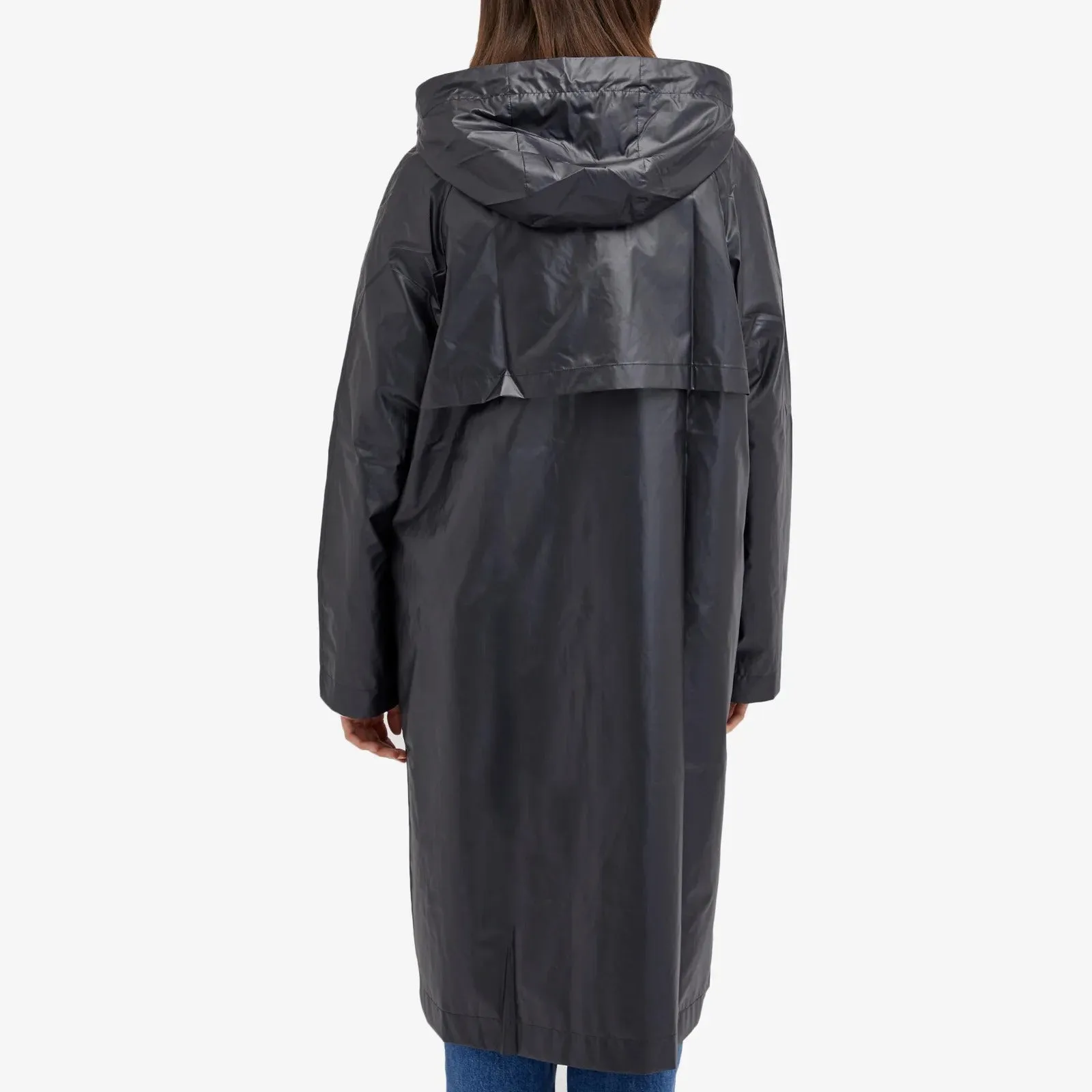 Anine Bing Randy Long raincoat, black