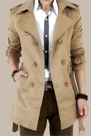 Autumn & Winter Mens Trench Coat