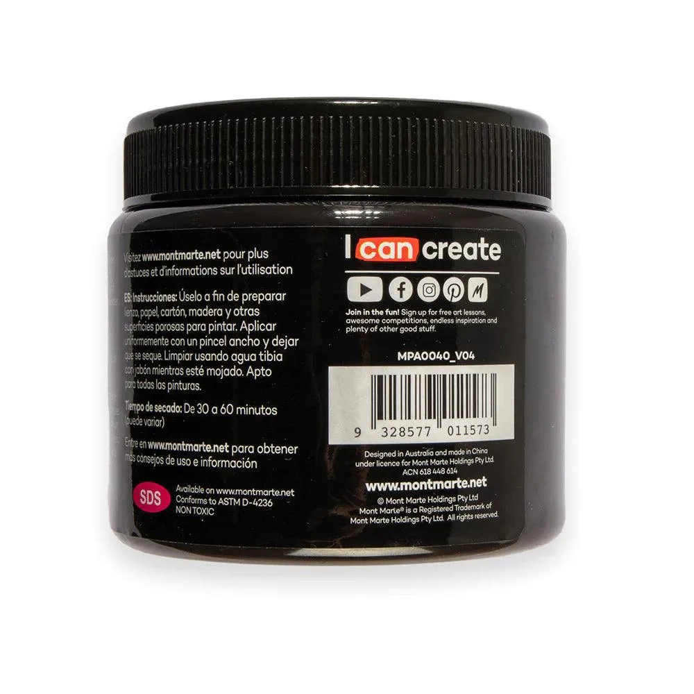 Black Gesso Tub 500ml - Mont Marte