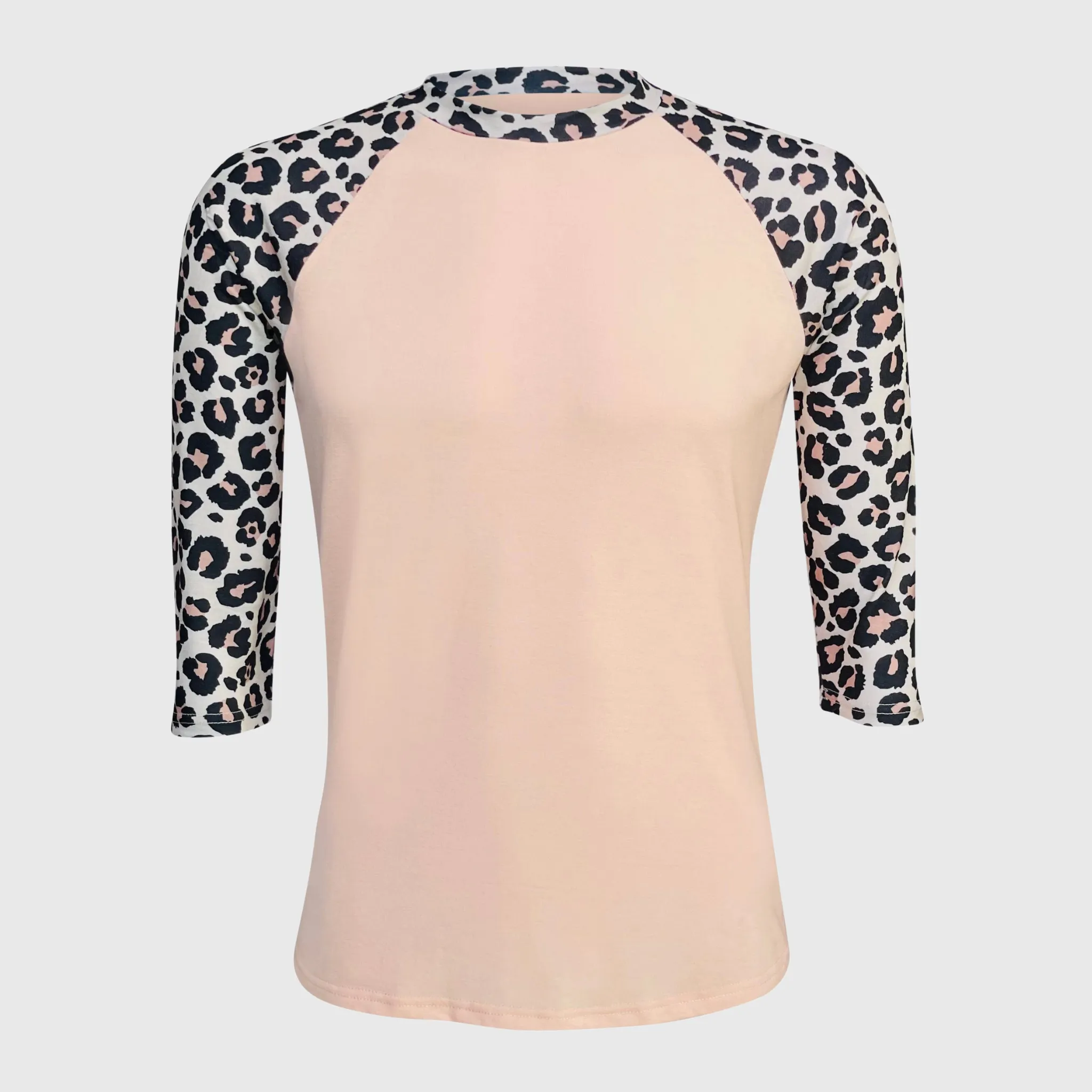 Cheetah Cream Polyester Top