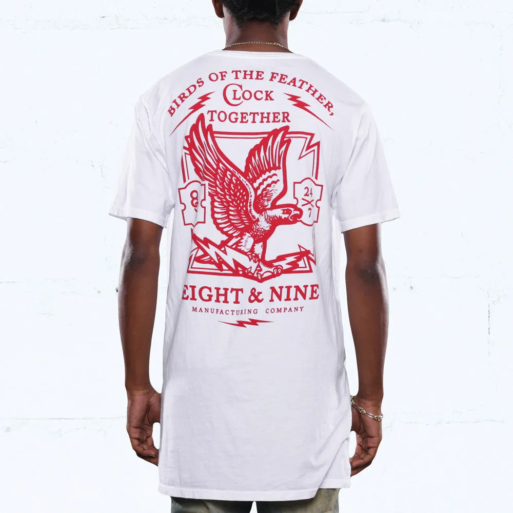 Clockin Elongated T Shirt White