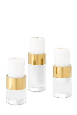 Crystal Candle Holder Set (3) | Eichholtz Sierra