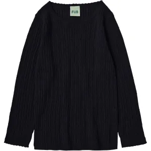 FUB Dark Navy Pointelle T-Tee L/S