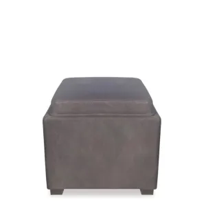 Kumi Flip-Lid Ottoman - Vintage Grey