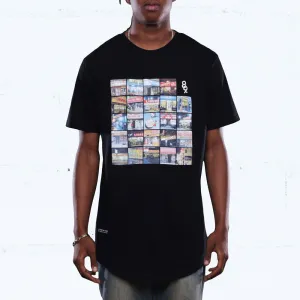 Liquors vs Bodega Block Curved Hem T Shirt Black