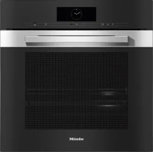 Miele 7000 Series PureLine Series DGC7860CTS 24 Inch Single Combi-Steam Smart Electric Wall Oven with 2.54 cu. ft. Oven Capacity, M-Touch Display   Motion React, and DualSteam Technology. Non-Plumbed. Stainless Steel