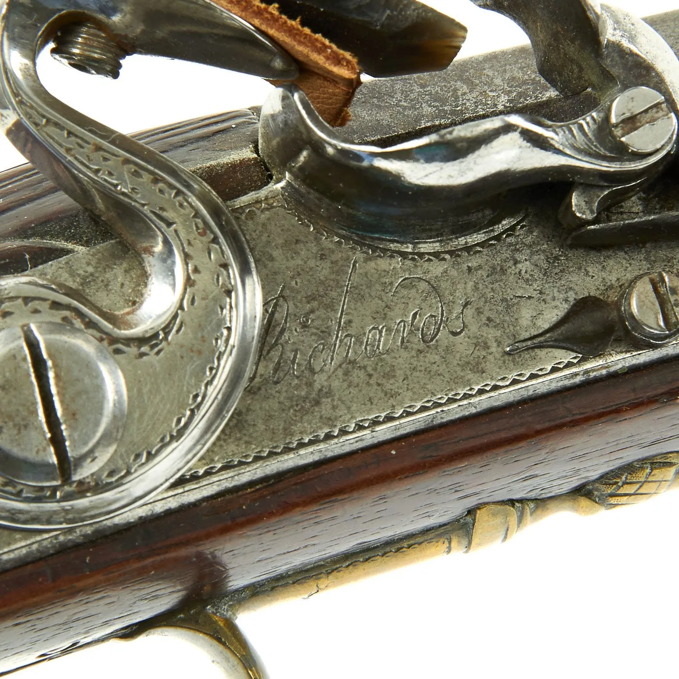 Original British Napoleonic Flintlock Overcoat Pistol by T. Richards of London - c. 1800