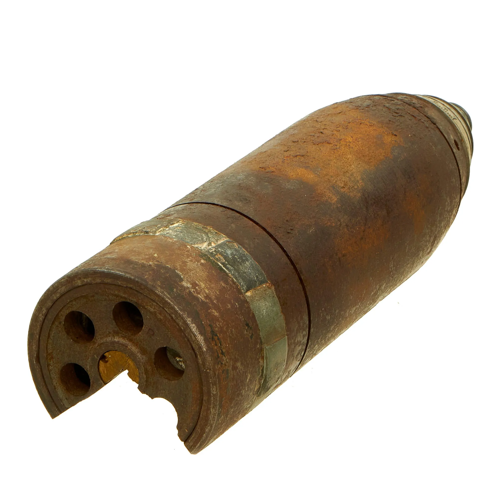 Original Imperial German WWI Message Carrying Shell for the 7.6cm Minenwerfer Trench Mortar - Period Cutaway