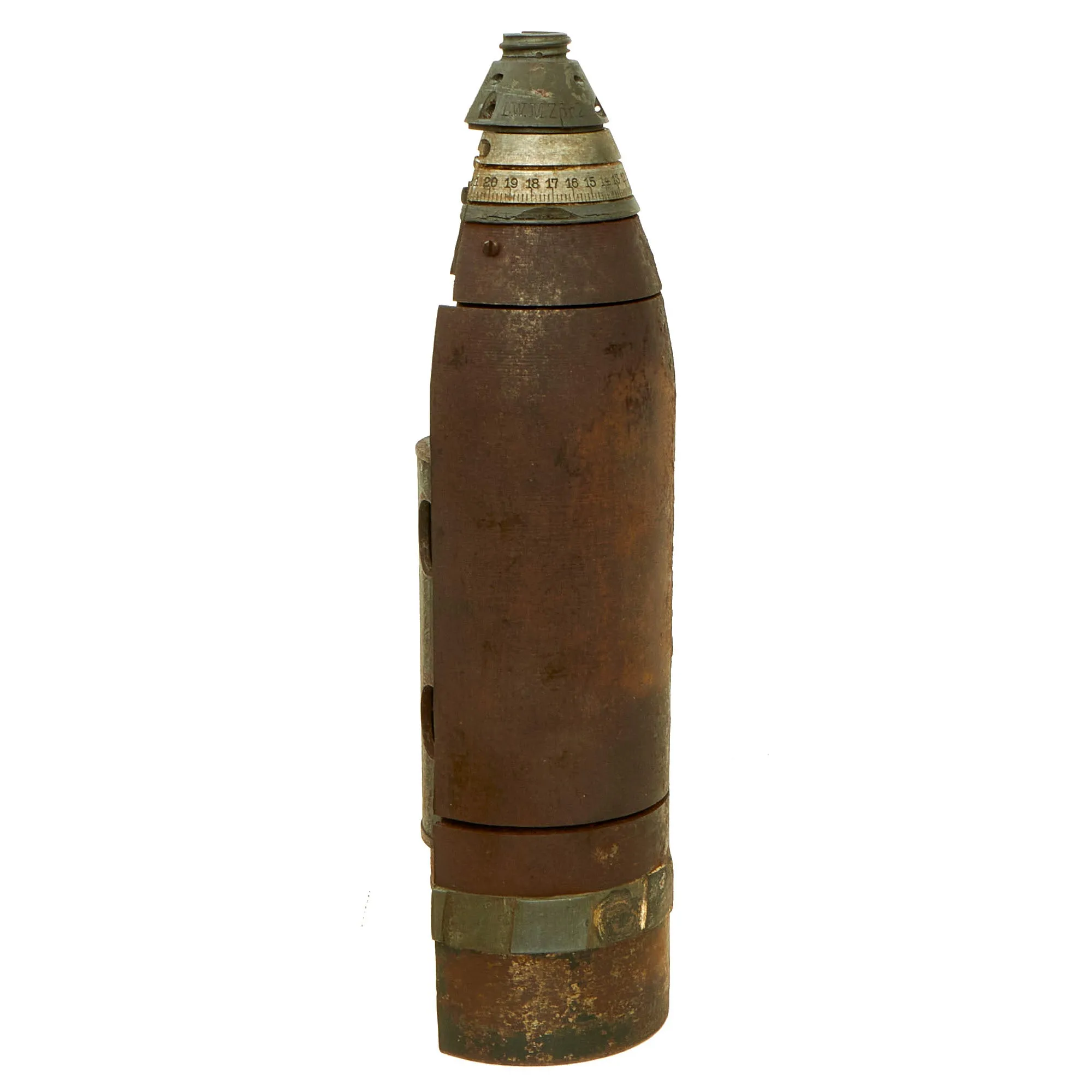 Original Imperial German WWI Message Carrying Shell for the 7.6cm Minenwerfer Trench Mortar - Period Cutaway