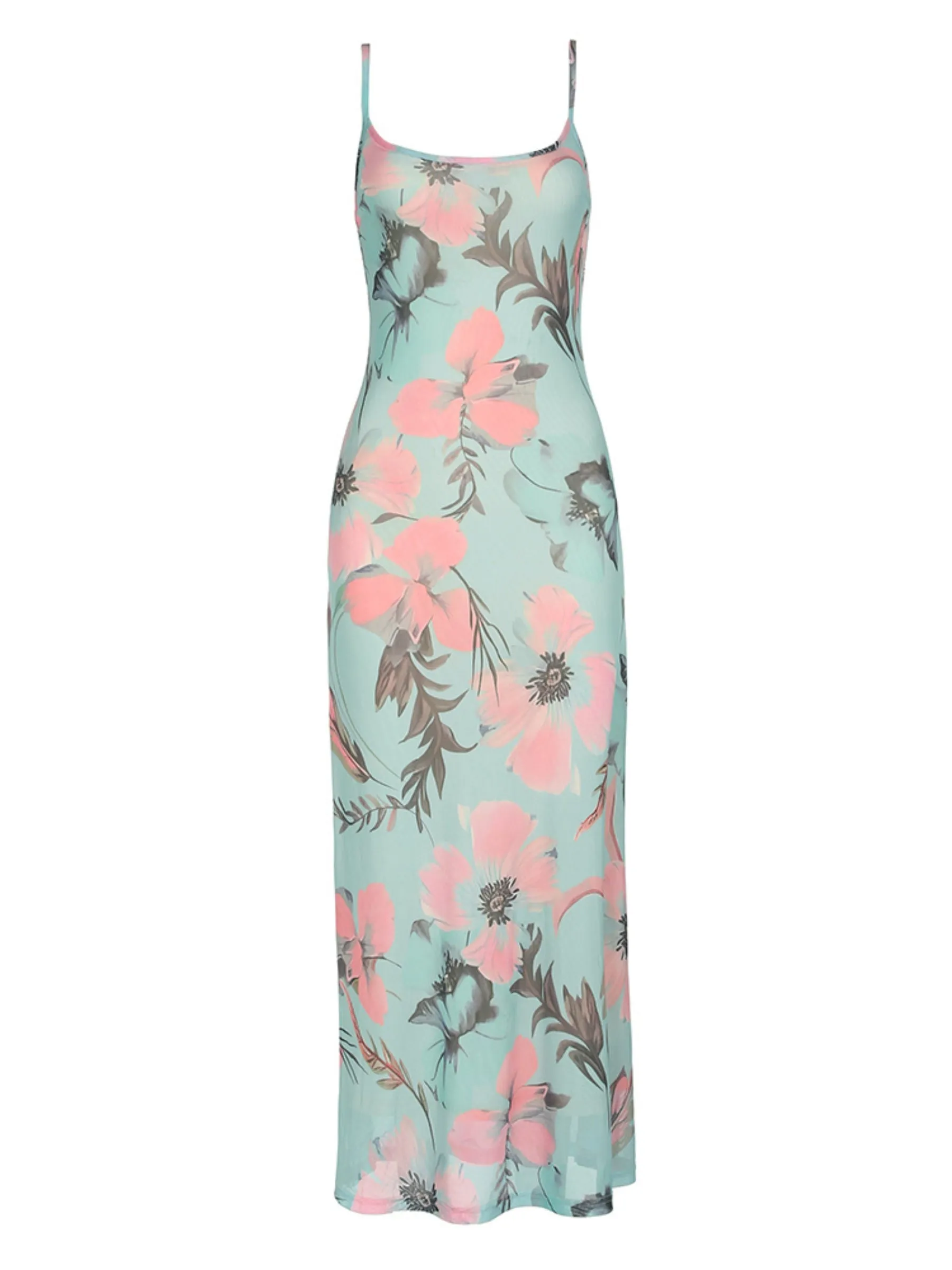 Petra Mesh Floral Maxi Dress