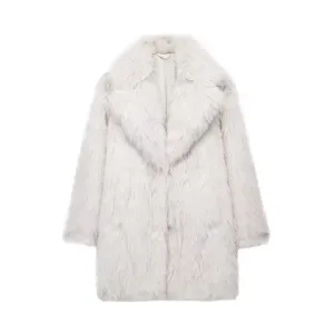 Pre Order:  Fluffy Faux Fur Long Coat