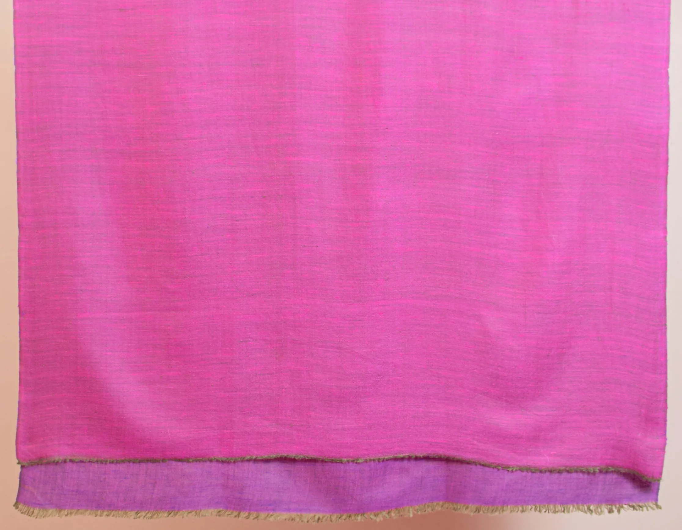 Purple Pink Handwoven Reversible Cashmere Pashmina Shawl