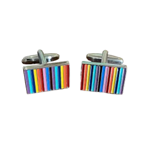 Rectangle Stripe Cufflinks