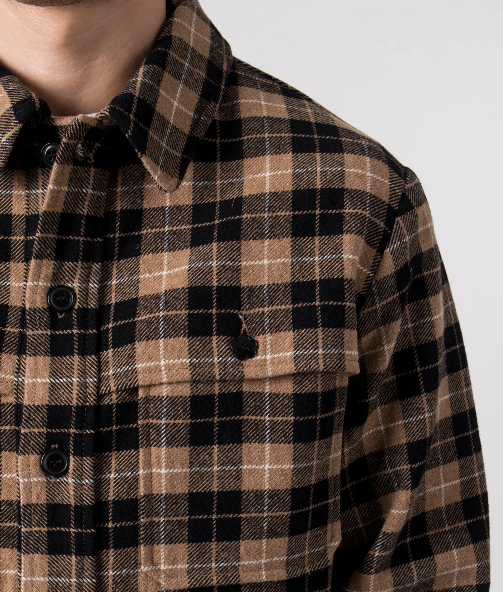 Relaxed Fit Checked Overshirt