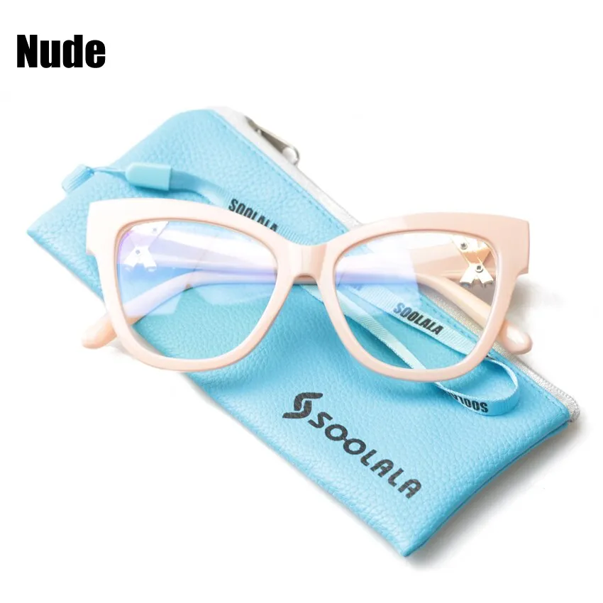 Soolala Women's Full Rim Polycarbonate Cat Eye Reading Glasses 1770