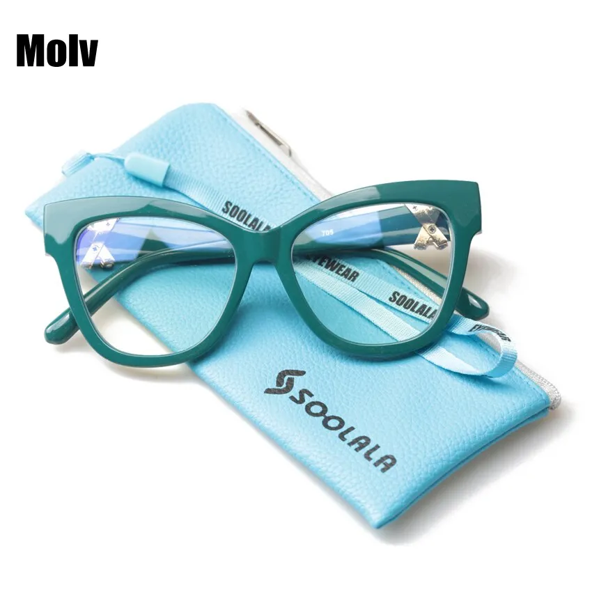 Soolala Women's Full Rim Polycarbonate Cat Eye Reading Glasses 1770