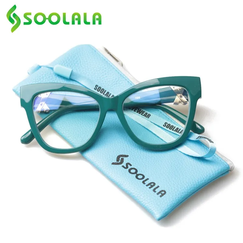 Soolala Women's Full Rim Polycarbonate Cat Eye Reading Glasses 1770