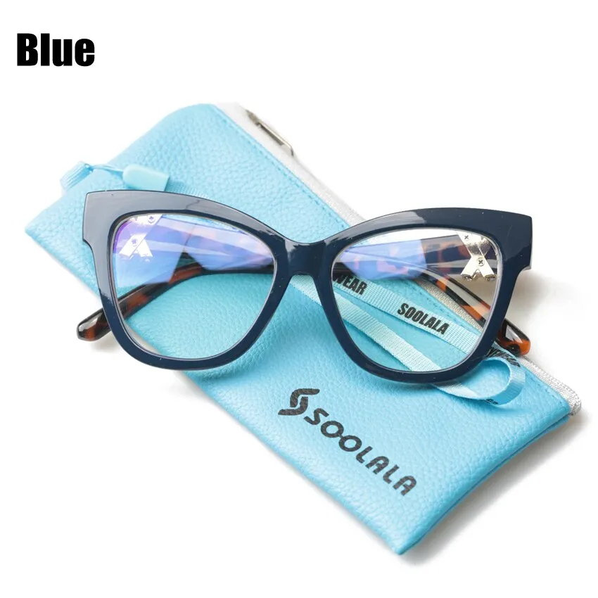 Soolala Women's Full Rim Polycarbonate Cat Eye Reading Glasses 1770