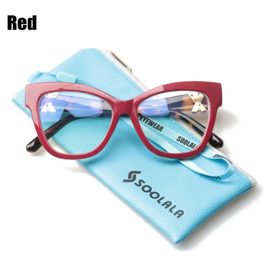 Soolala Women's Full Rim Polycarbonate Cat Eye Reading Glasses 1770