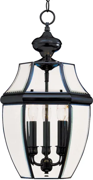 South Park 20.5" 3 Light Outdoor Hanging Lantern in Black