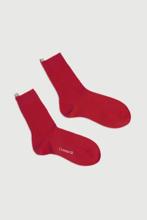 The Cashmere Sock in Cherry