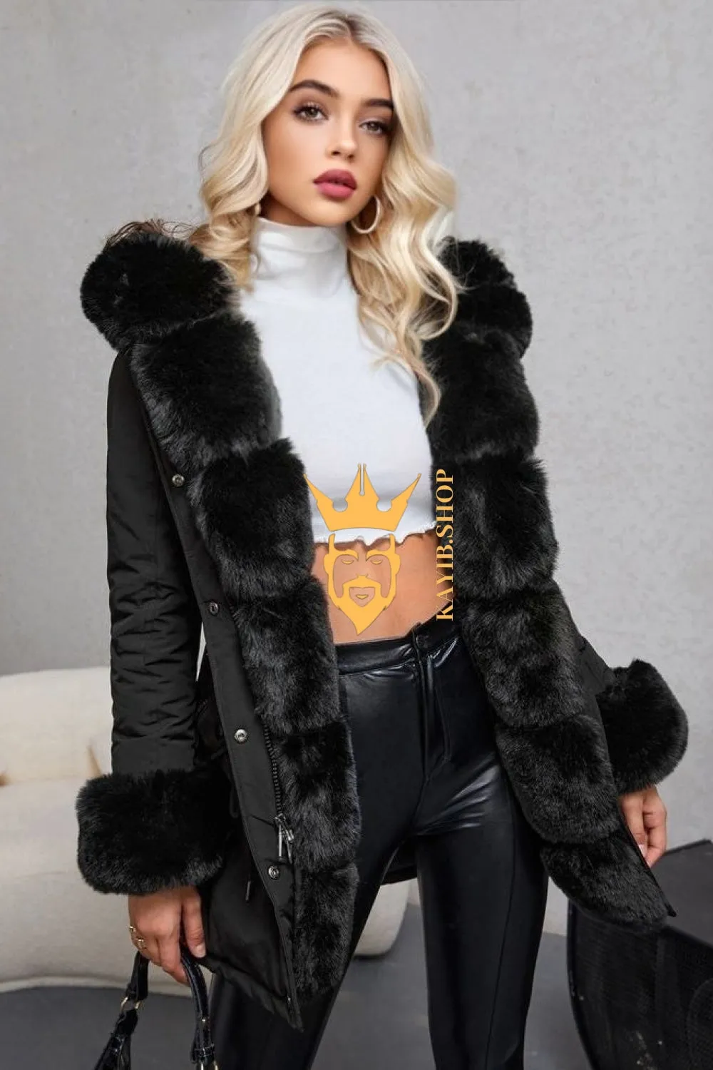 Unisex Luxury Eco-Friendly fox fur Coat - Stay Warm in Style and Sustainability