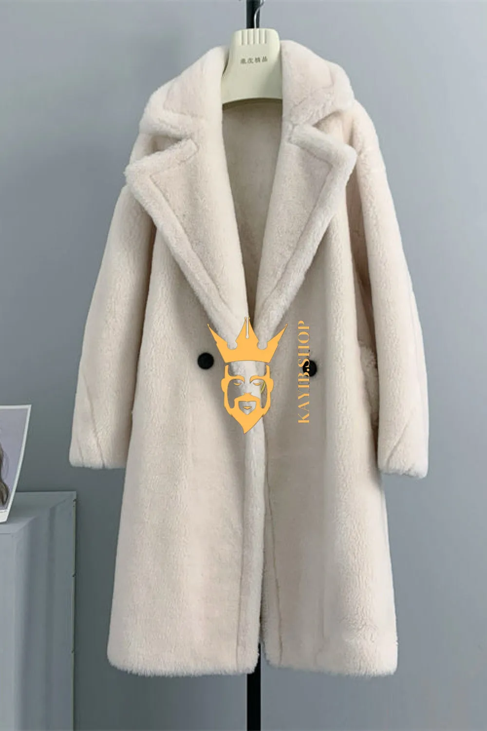 Unisex Teddy genuine wool sheepskin Luxury Coat - Stay Warm and Stylish in this Ethically Produced Fur Coat