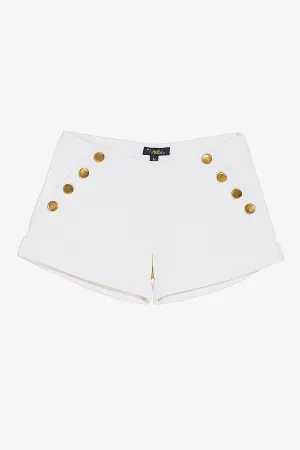 Velveteen Carmen Girls Short - White