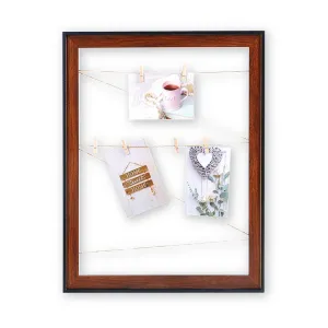 Wood Look Photo Clip Frame - Dark Brown