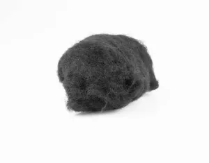 Wool for wet felting. Black color